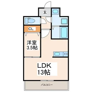 BuenaCasa熊本駅前West【3階】の間取り