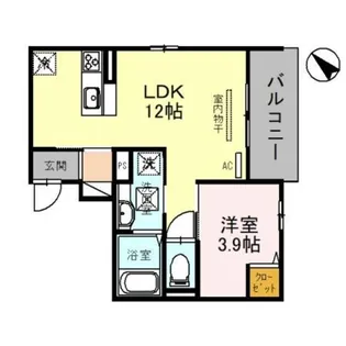 ブラン・キューブ【1階】の間取り