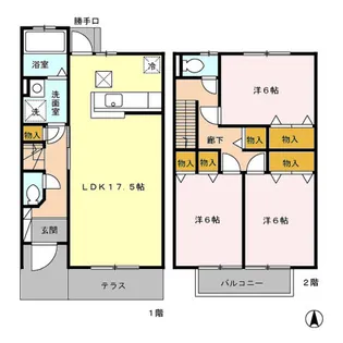 Pフラッツの間取り