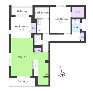 グランソワM【3階】の間取り