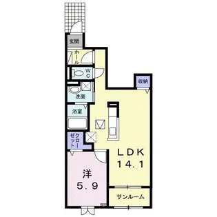 ネオ レジデンス 浅井【1階】の間取り