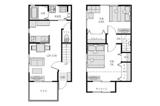 ベル・クレール【1階】の間取り