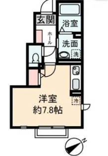 ベルサイズフラット鶴瀬【1階】の間取り