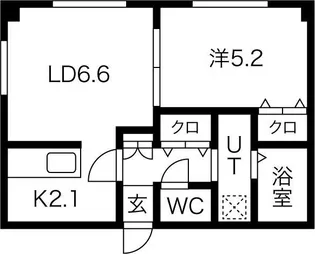 クレアトゥール麻生(旧:ミネルバ麻生)【2階】の間取り