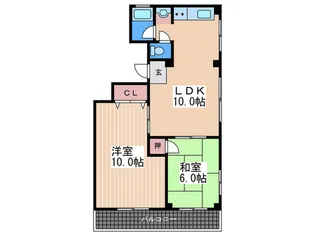 川本ビル【2階】の間取り