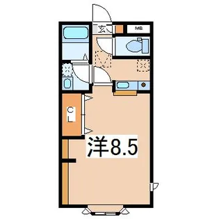 ベルリード安積【1階】の間取り