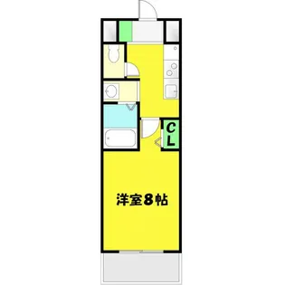 シャトー桜川【8階】の間取り