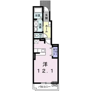 アルエットII-B【1階】の間取り