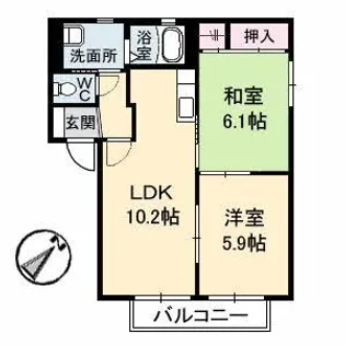 ファミールフジ【2階】の間取り