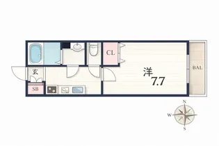 旗塚レジデンス【1階】の間取り