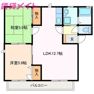 フィールドタウン C棟【2階】の間取り