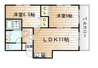 ナーセリー到津【3階】の間取り