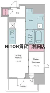 クロスレジデンス神田神保町【11階】の間取り