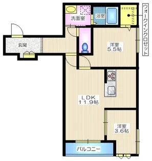 KR.Bills【2階】の間取り