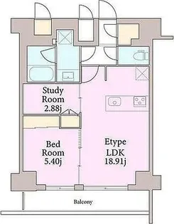 リージア曙橋【13階】の間取り