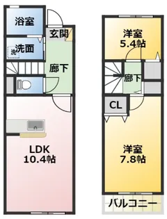 ラディハウス御幸【1階】の間取り