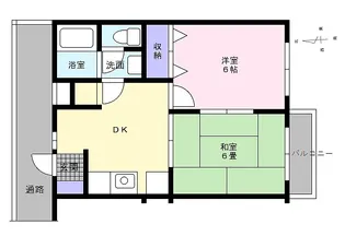 コーポ谷岡2【2階】の間取り