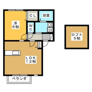 ベラージオアサヒ A棟【2階】の間取り