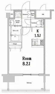 エンクレストベイ天神EAST【14階】の間取り