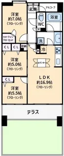 ライオンズマンション川口クオリティフォート【1階】の間取り