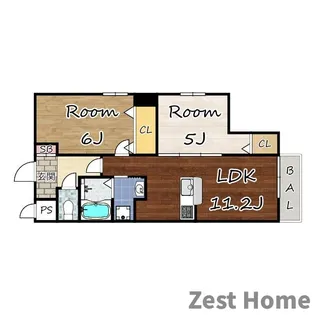 ワコーレヴィータ塚口【2階】の間取り