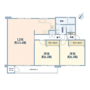けやき台団地37号棟【4階】の間取り