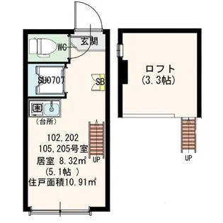 ラルーチェ【1階】の間取り