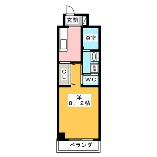 グランシャリオ波寄【6階】の間取り