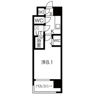 レジュールアッシュ桜宮エクシード【7階】の間取り