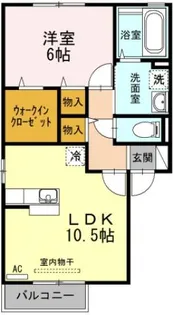 コーポK B棟【2階】の間取り