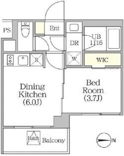 イプセ四谷テラス【2階】の間取り