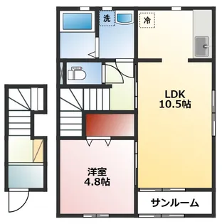 ゼファー A棟【2階】の間取り