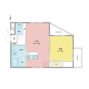 プリムール高蔵【1階】の間取り