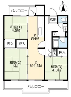 UR鷺洲第二【1階】の間取り
