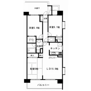 クレセントヴィラ武蔵浦和【2階】の間取り