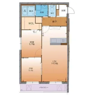 ハートフル ウィステリア【1階】の間取り