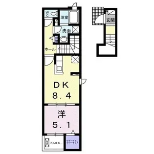 ラシック稲成【2階】の間取り