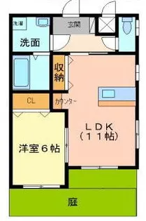 みゆきガーデン【1階】の間取り