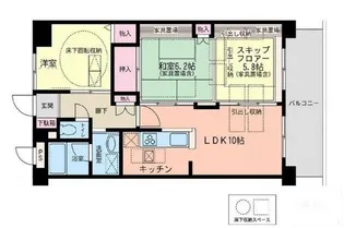 ルネス・パンセ【4階】の間取り