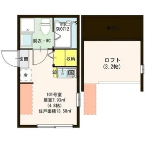 ハーモニーテラス イースト【1階】の間取り