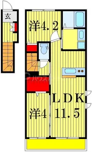 クレセントB【2階】の間取り