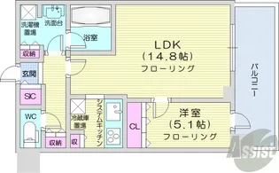 ONE札幌ステーションタワー【29階】の間取り
