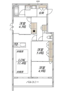 The Primrose at 東松戸【3階】の間取り