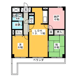 オーク・ヴィラージュ141【5階】の間取り