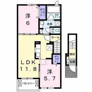 エクセレント有瀬 I【2階】の間取り