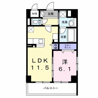 Y’s STATE 天王台【5階】の間取り