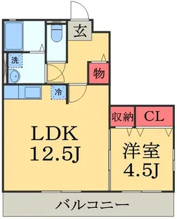 グランヴュルデ【1階】の間取り