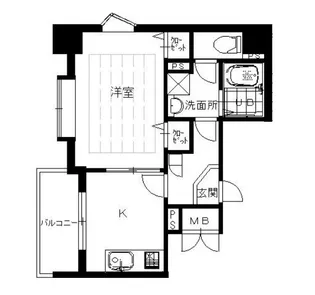 ブルグリンコート夕陽丘【4階】の間取り