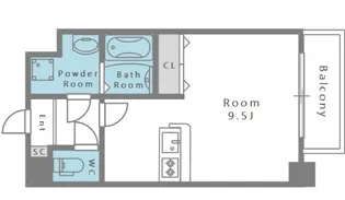 メビウス玉造レジデンスI【6階】の間取り