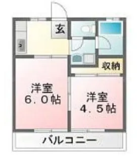 荻野ハイツ【1階】の間取り